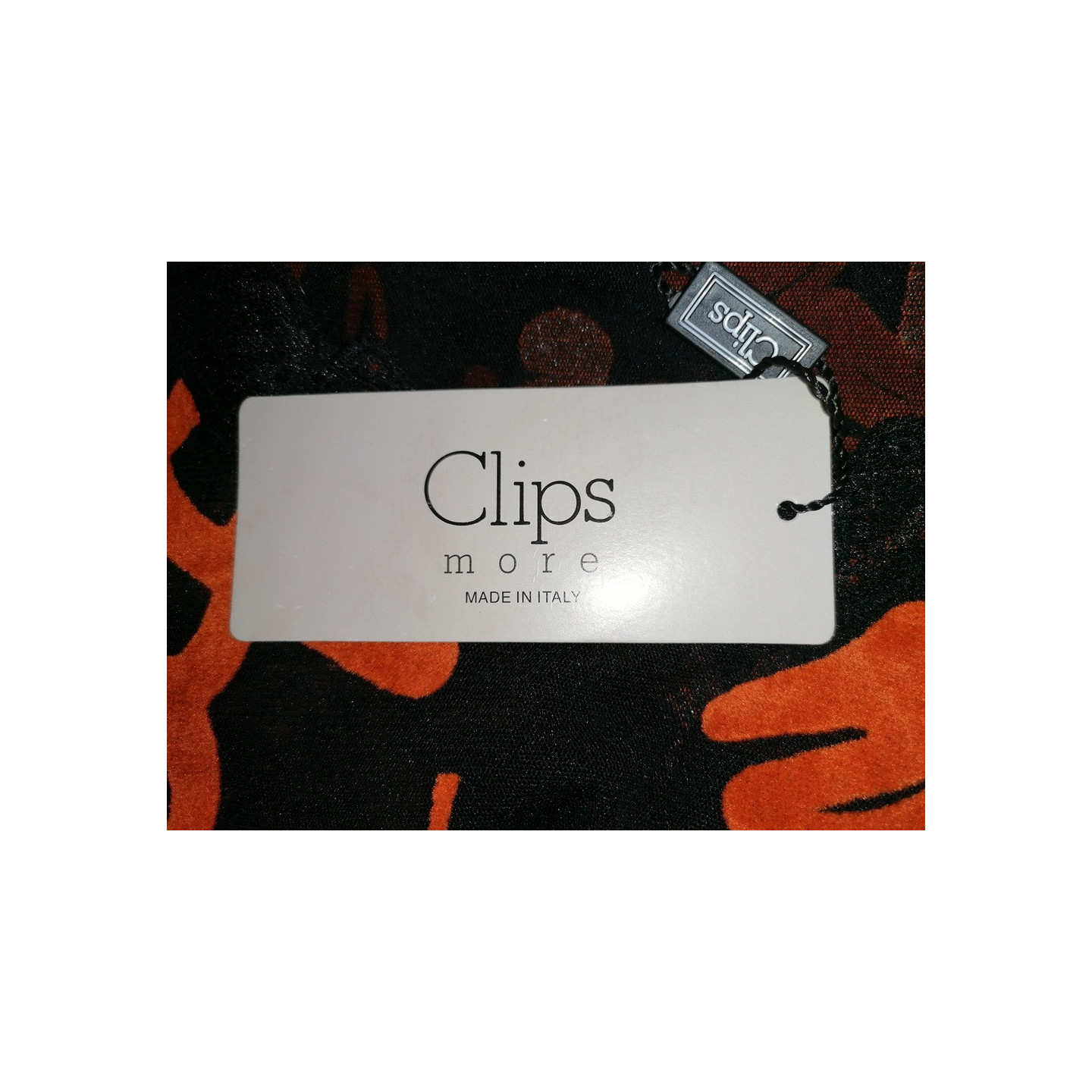 Clips More Deadstock Y2K Top maille imprimée & dentelle