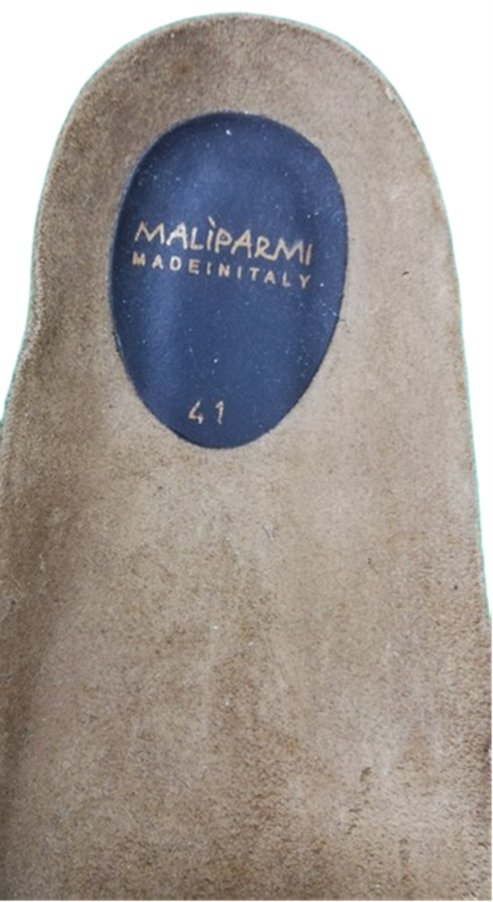 Malìparmi – Sandales vintage en cuir et ornements turquoise | Made in Italy – T.41
