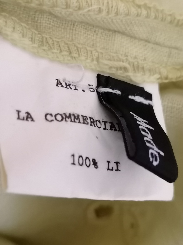 Gaetano Navarra Deadstock – Top asymétrique 100 % Lin Brodé
