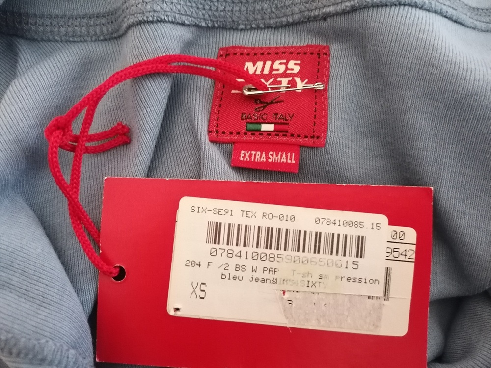 Miss Sixty Y2K Deadstock Débardeur Bleu Jean